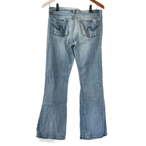 Citizens of Humanity Size 29 Ingrid Stretch Jeans Low Waist Flare - Picture 3 of 9